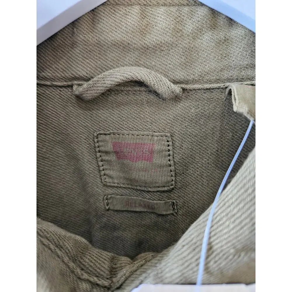 Levi's Men's Button Up Long Sleeve Shirt Denim Green Small